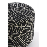 Light & Living - Poef DAVONTE - Ø40x44cm - Zwart