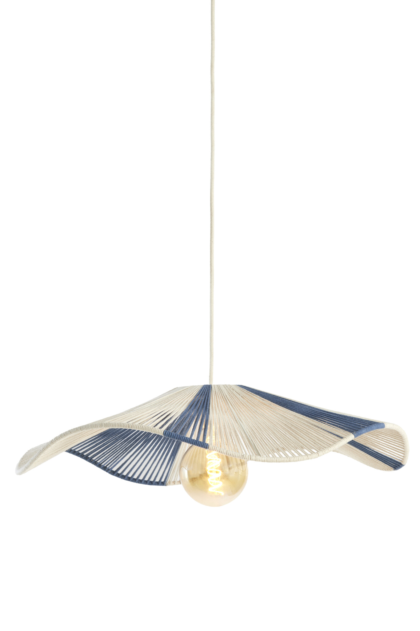 Light & Living - Hanglamp RAFA - Ø70x15cm - Blauw