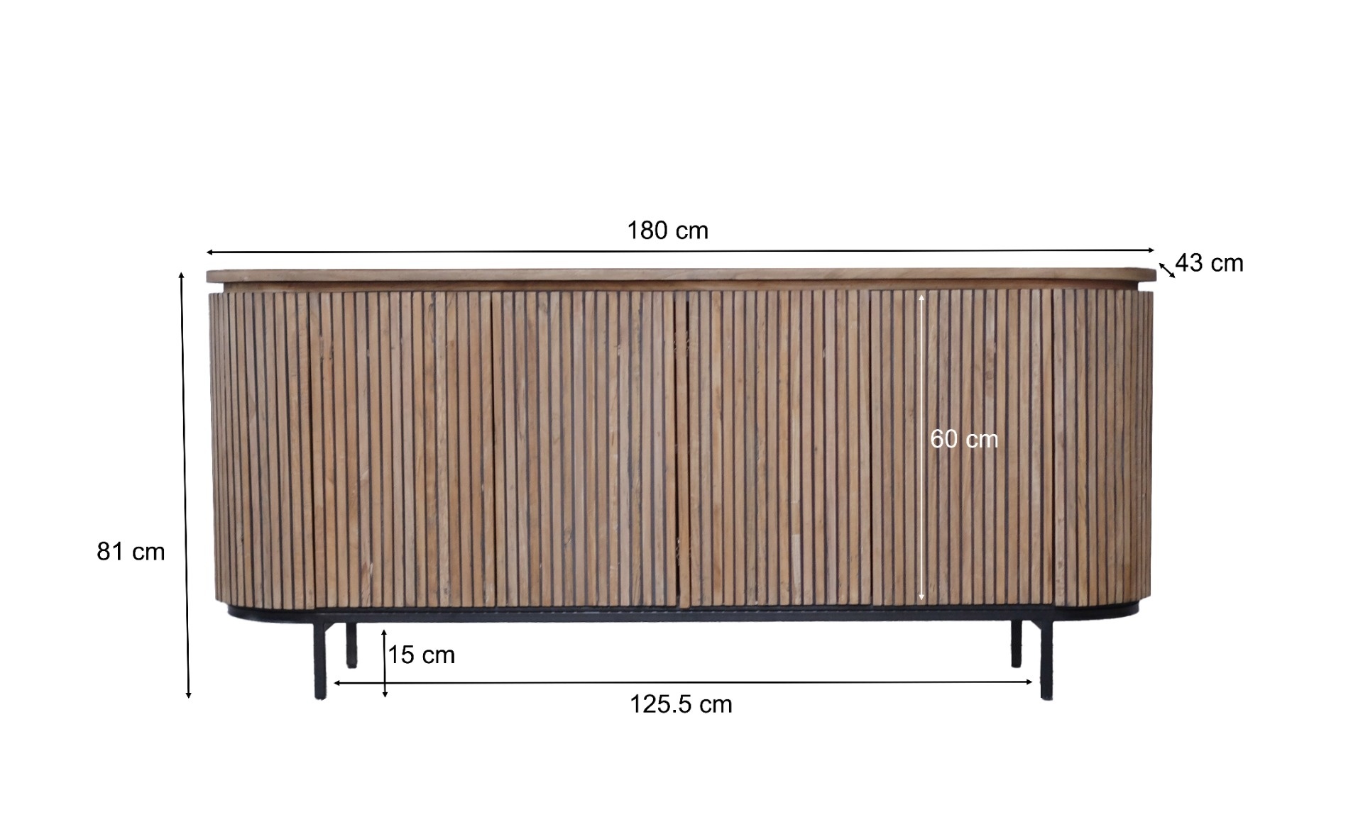 Livingfurn - Dressoir - Lausanne - Teakhout - 180cm