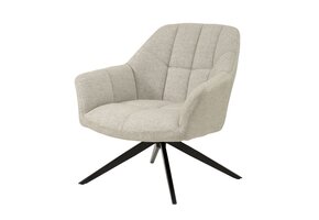 Livingfurn - Fauteuil - Tom Sand - Beige - Stof
