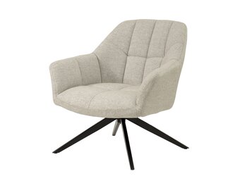 Livingfurn - Fauteuil - Tom Sand - Beige - Stof