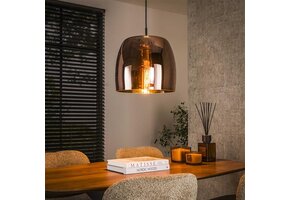 Hoyz Collection - Hanglamp 1L Drift Glass - Copper Color Glas