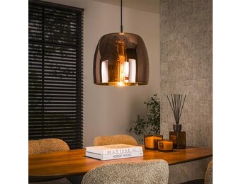 Hoyz Collection - Hanglamp 1L Drift Glass - Copper Color Glas