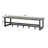 Hoyz Collection - Kapstok Roede 6 Haaks - 3D Zwart Grijs