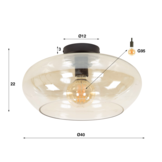 Hoyz Collection - Plafondlamp Elevate Glass - Copper Color Glas