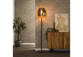 Hoyz Collection - Vloerlamp 1L Drift Glass - Smoke Grey Glas