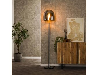 Hoyz Collection - Vloerlamp 1L Drift Glass - Smoke Grey Glas