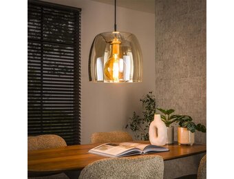Hoyz Collection - Hanglamp 1L Drift Glass - Amber Color Glas