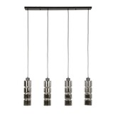 Hoyz Collection - Hanglamp 4L Cylinder Glas - Artic Zwart