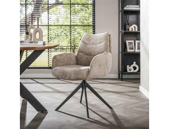 Hoyz Collection - Armstoel Lounge - Rich Zandkleur - Set van 2