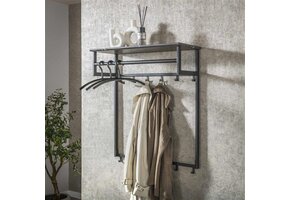 Hoyz Collection - Kapstok Roede 12 Haaks - 3D Zwart Grijs