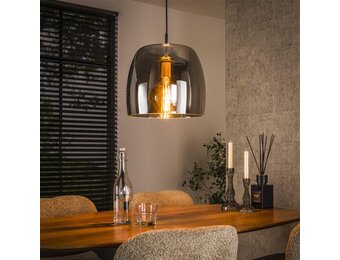 Hoyz Collection - Hanglamp 1L Drift Glass - Smoke Grey Glas