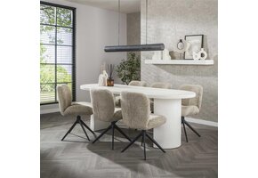 Hoyz Collection - Eetkamertafel Arch Stone 215x90cm - Marmer Composiet