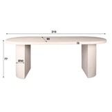 Hoyz Collection - Eetkamertafel Arch Stone 215x90cm - Marmer Composiet