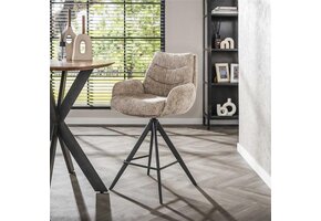 Hoyz Collection - Barstoel Lounge - Rich Zandkleur - Set van 2