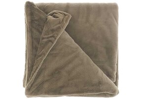 Unique Living - Plaid Klaas Taupe -150x200cm