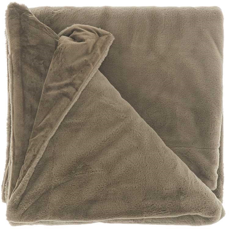 Unique Living - Plaid Klaas Taupe -150x200cm