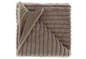 Unique Living - Plaid Peppe Taupe -150x200cm