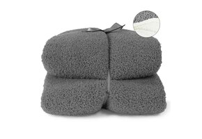 Unique Living - Plaid Douwe Dark Grey -150x200cm