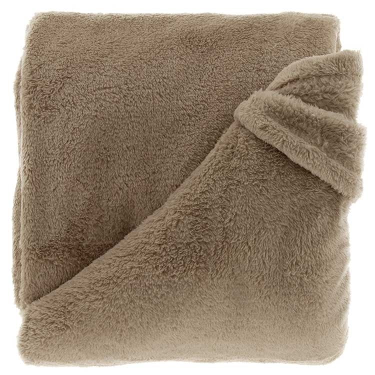 Unique Living - Plaid Justin Taupe -220x240cm