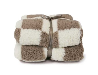 Unique Living - Plaid Check Taupe -150x200cm