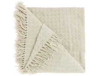 Unique Living - Plaid Verlin Dove White -130x180cm