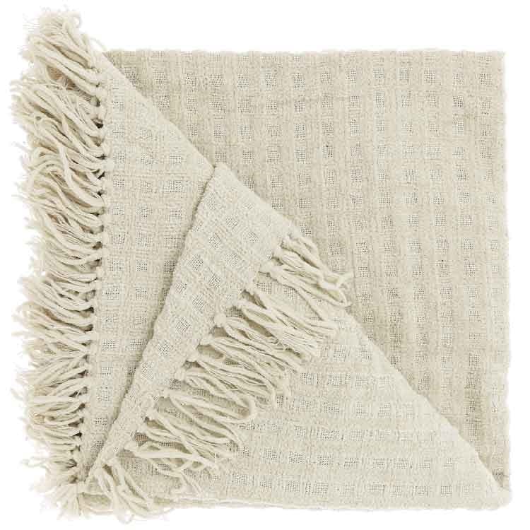 Unique Living - Plaid Verlin Dove White -130x180cm