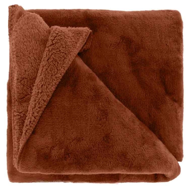 Unique Living - Plaid Torvah Marsala -150x200cm