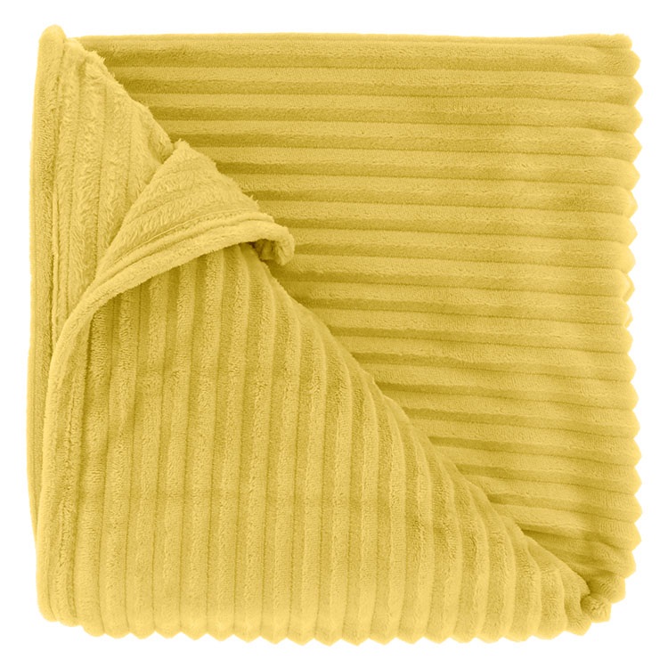 Unique Living - Plaid Dez Lemon Yellow -150x200cm