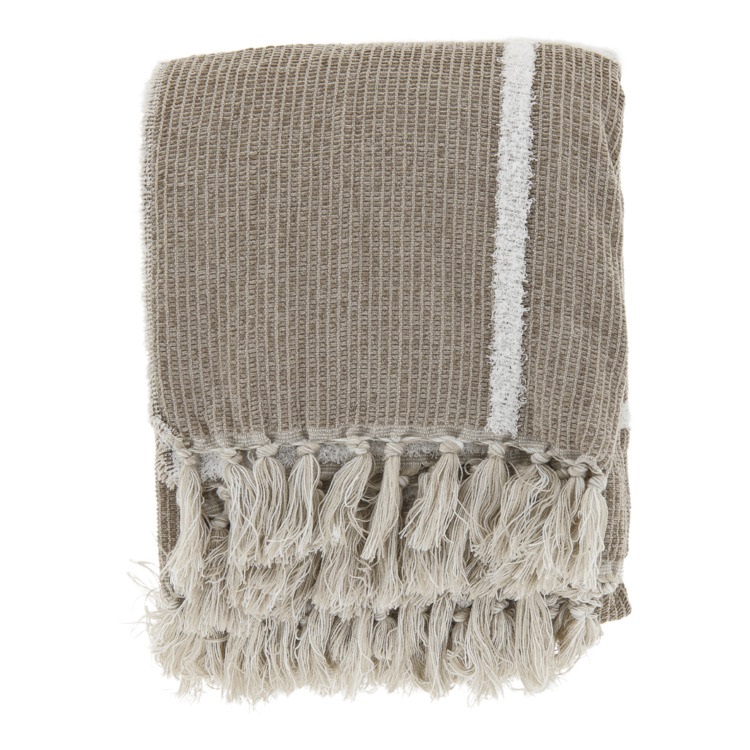 Unique Living - Plaid Ryan Taupe -135x180cm