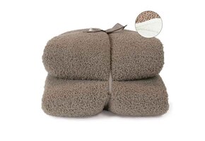 Unique Living - Plaid Douwe Taupe -150x200cm