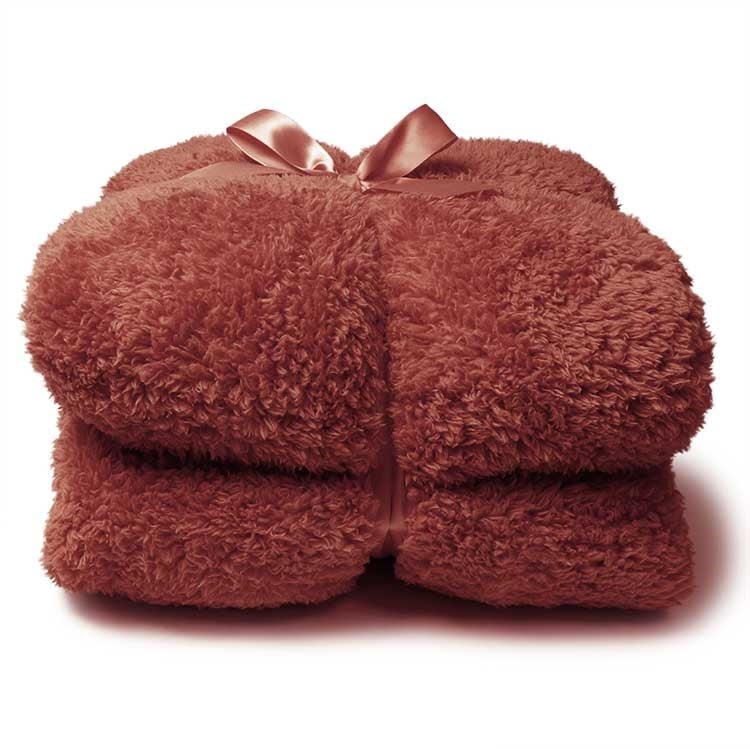 Unique Living - Plaid Teddy Marsala -150x200cm