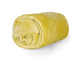 Unique Living - Plaid Enzo Lemon Yellow -130x180cm