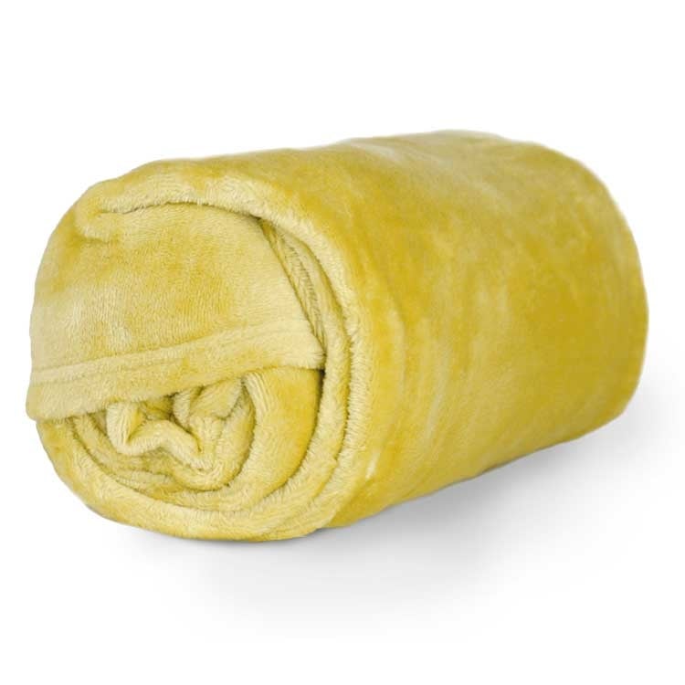 Unique Living - Plaid Enzo Lemon Yellow -130x180cm