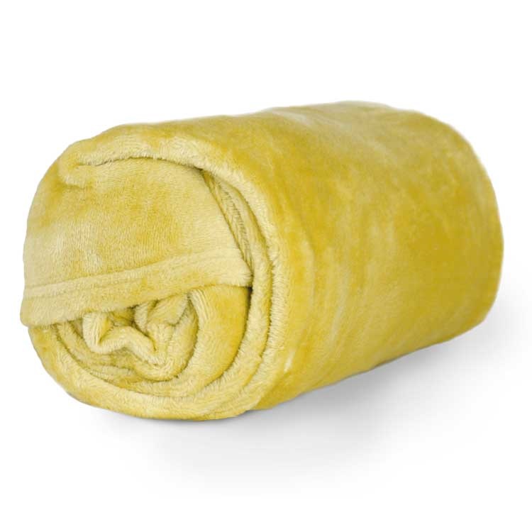 Unique Living - Plaid Enzo Lemon Yellow -130x180cm