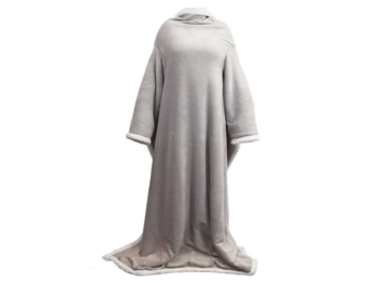 Unique Living - Plaid Lars met mouwen Chateau Grey -140x180cm