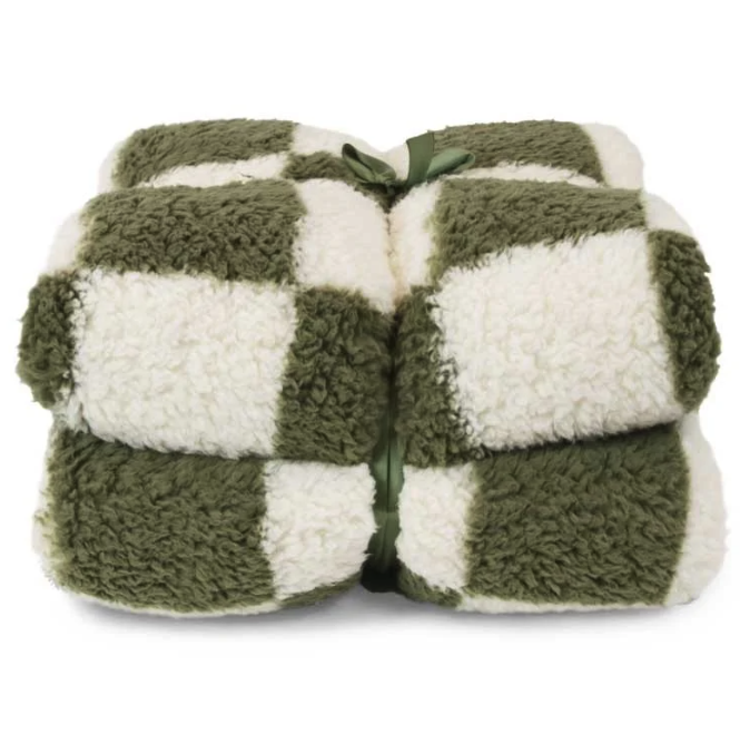 Unique Living - Plaid Check Winter Green -150x200cm