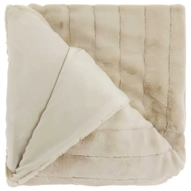 Unique Living - Plaid Norah Dove White -150x200cm