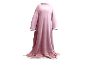 Unique Living - Plaid Lars met mouwen old Pink -140x180cm