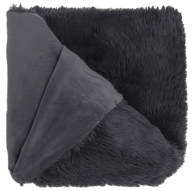 Unique Living - Plaid Mats Dark Grey -130x180cm