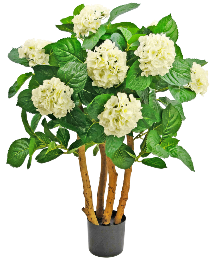 Hoyz Greenery - Kunstplant Hortensia 85 cm wit