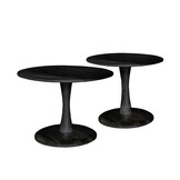 Brix - Salontafel Brix Vivian Zwart - 60x60x38cm - Mangohout