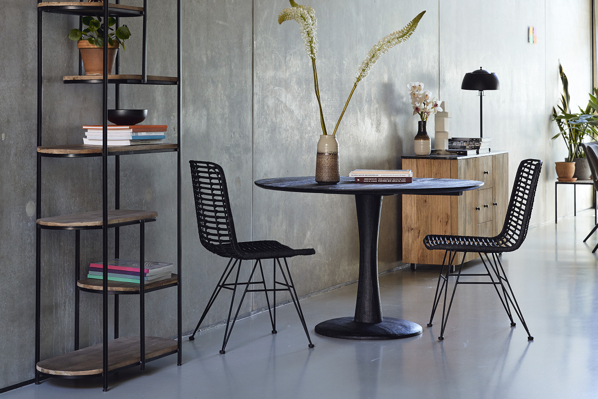 Brix - Zwarte Eetkamertafel Brix Vivian - 120cm - Moderne Eettafel van Mangohout