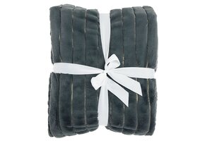 Unique Living - Bedsprei Rib Dark Grey - 260x240cm