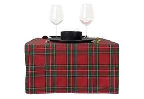 Unique Living - Tafelloper Xmas Tartan Red - 45x150cm