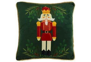 Unique Living - Sierkussen Nutcracker Dark Green - 45x45cm