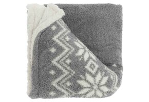 Unique Living - Plaid Kris Dark Grey - 130x160cm