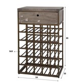 Hoyz Collection - Wijnkast Ferro 1 Lade - Brons Antiek