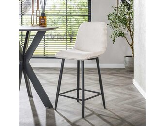 Hoyz Collection - Barstoel Rib - Rock Gebroken Wit - Set van 2