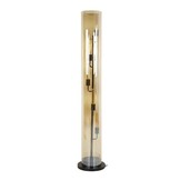 Hoyz Collection - Vloerlamp 5L Tube Amber Glas - Artic Zwart
